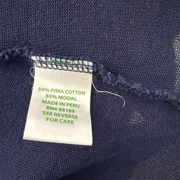 Lilly Pulitzer Women's L Blue Open Front Cardigan Sweater Long Sleeve - Picture 4 of 4